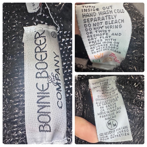 Vintage Bonnie Boerer & Company Geisha Girls Knit Sweater Sz M - Picture 10 of 12